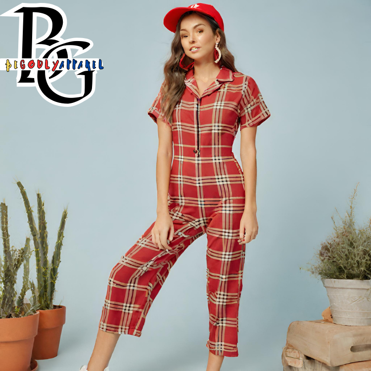 WOMEN'S PLAID "ONE PIECE" SUIT (Available in Many Sizes and Colors)