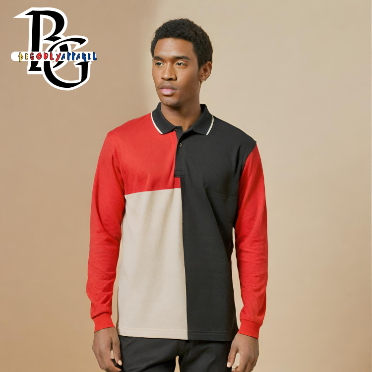 MEN'S LONG SLEEVE POLO (Available in Many Sizes and Colors)