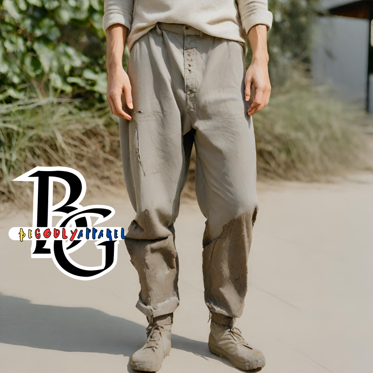 MEN'S "MUD 1920S WORK THEMED" STRONG FABRIC PANTS