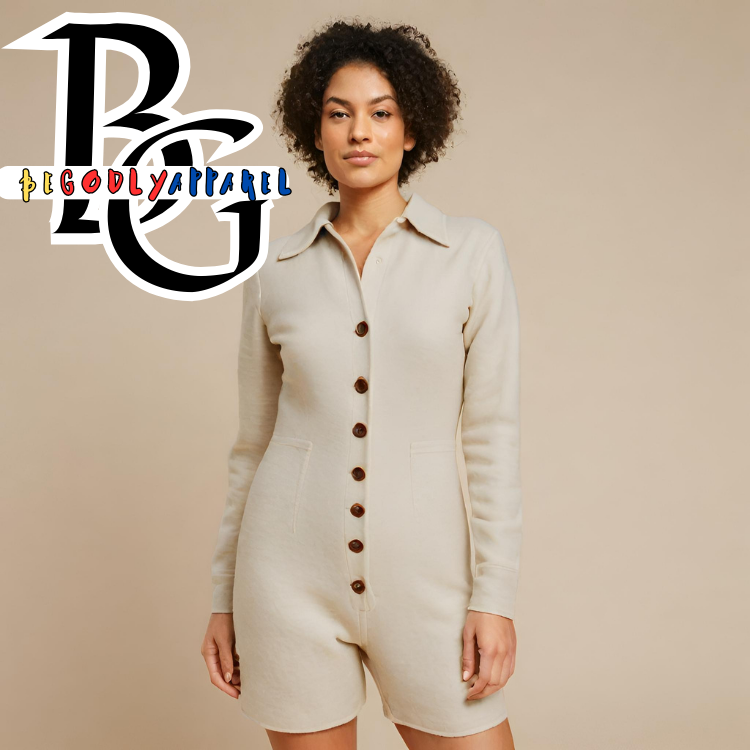 MEN & WOMEN'S  LONG - SLEEVE COTTON "ONE PIECE" (KHAKI)