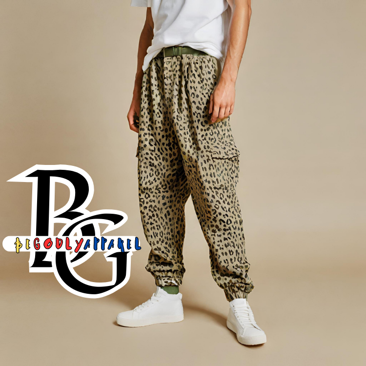 MEN & WOMEN'S "BAGGY LEOPARD" KHAKI STRONG FABRIC PANTS (ALL SIZES)